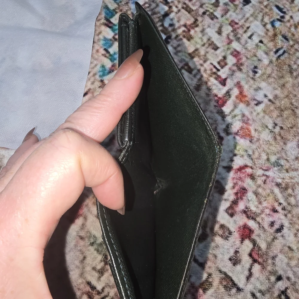 Louis Vuitton Dark Green Leather Wallet